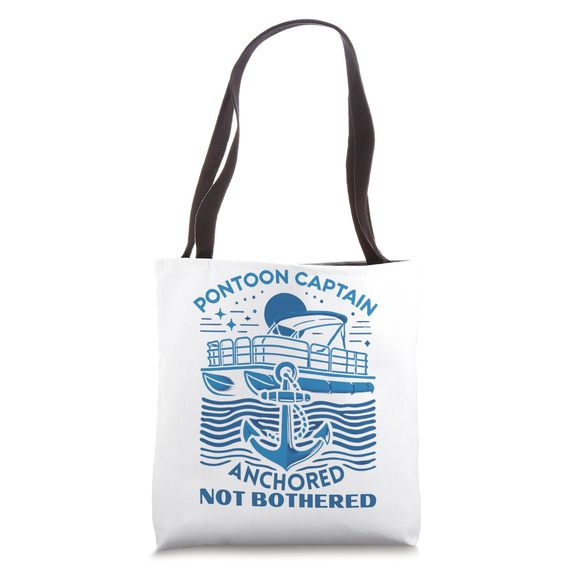 Pontoon Captain Men Pontoon Boat Captain Boating Tote Bag O_O - Picture 1 of 4
